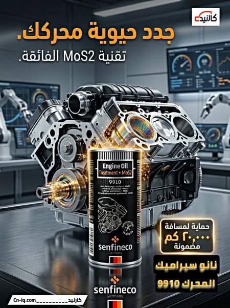 9910 - مانع احتكاك داخل المحرك + MoS2